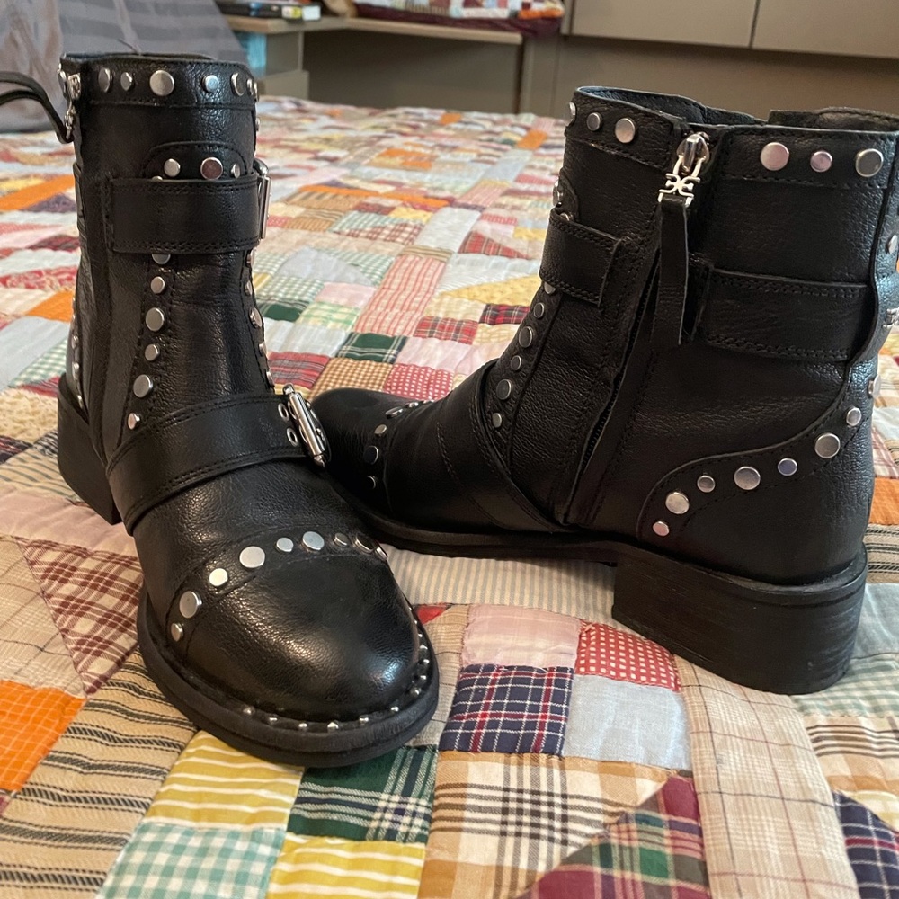 Sam Edelman black stud Boots